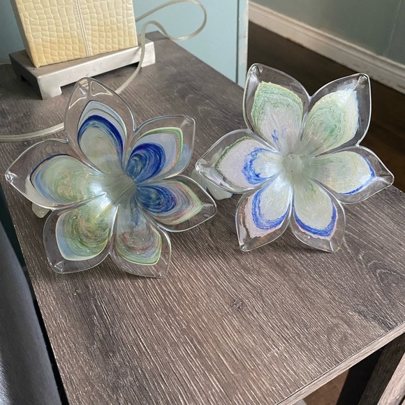 Murano style Floral Glass with spiral stems - Picture 11 of 11